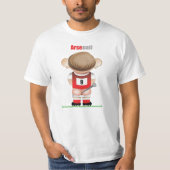 ArseNail (Arsenal)おもしろいサッカー漫画Tシャツ Tシャツ (正面)