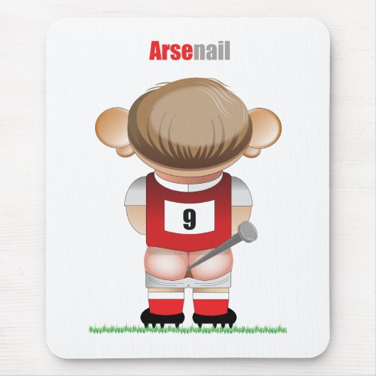ArseNail (Arsenal)サッカーおもしろいマウスパッド マウスパッド (正面)
