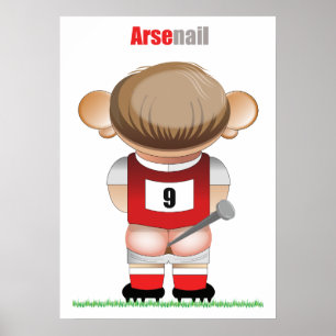 ArseNail (Arsenal)サッカーおもしろいマンガポスター ポスター