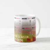 Arsenal 2025/2026 Premier League Calendar Mug コーヒーマグカップ (正面右)