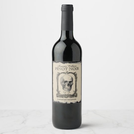 Arsenic Cellars Pinot Noir Halloween Wine Label ワインラベル