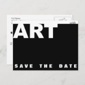 Artのカスタマイズ可能な誕生日日付の保存 案内ポストカード (正面/裏面)