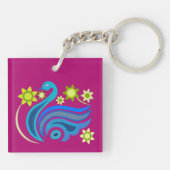 ARTを持つアクリルキーチェーン キーホルダー (裏面)