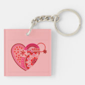 ARTを持つアクリルキーチェーン キーホルダー (裏面)