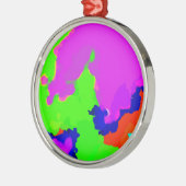 Artカラフル-数々のcolor抽象芸術スプラッシュ2020 クール メタルオーナメント (左)