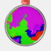Artカラフル-数々のcolor抽象芸術スプラッシュ2020 クール メタルオーナメント (正面)