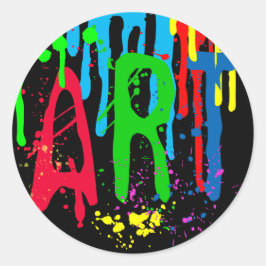 ARTカラー絵を描ブおもしろいラック ラウンドシール