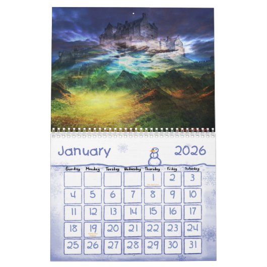 ArtデイヴィッドA. Bakerのカレンダー2013年 カレンダー (1月 2026)