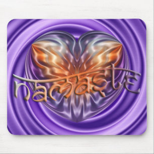 ARTハートナマステ バイオレット マウスパッド