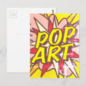 ARTポップ・アートのおもしろいレトロ漫画ブックアポップ・アートのート ポストカード (正面/裏面)