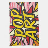 ARTポップ・アートのおもしろいレトロ漫画本 キッチンタオル (縦)