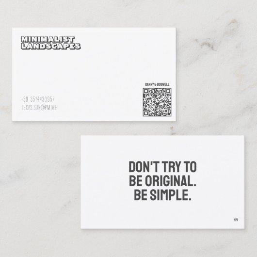 ARTミニマルな名刺 名刺 (正面/裏面)