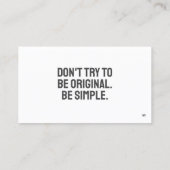 ARTミニマルな名刺 名刺 (裏面)