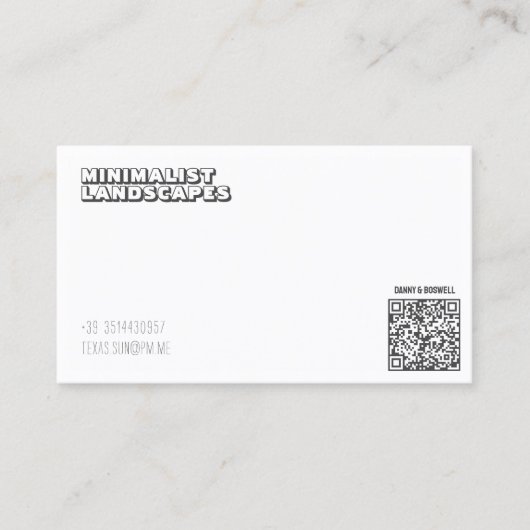 ARTミニマルな名刺 名刺 (正面)