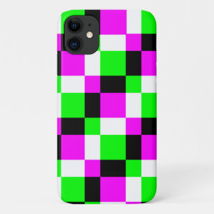 Artモダン Color Blockピンクグリーン電話ケース iPhone 11 ケース