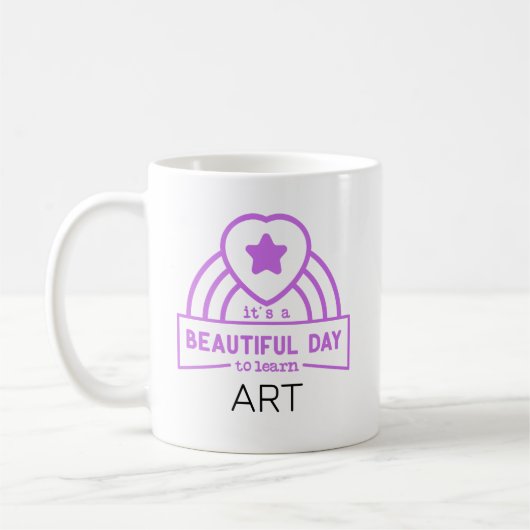 ART教師のための美しい一日 コーヒーマグカップ (左)