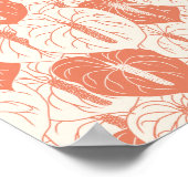 ART紙ダウンロード – Anthuriumシームレスパターン ポスター (角)