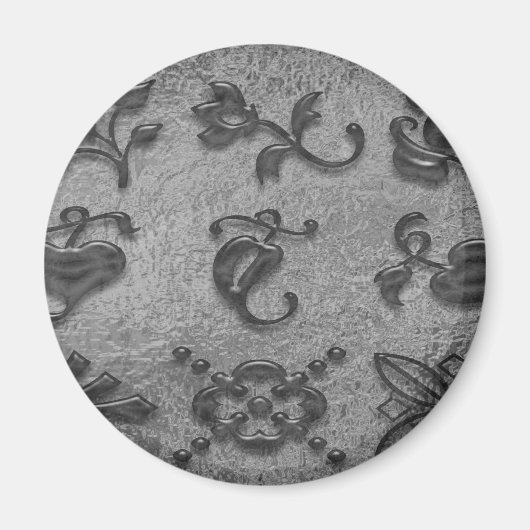 Art101ブラック美しい宝石 マグネット (正面)