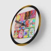 Art101霊気n Karunaの治療の記号のコレクション ラウンド壁時計 (傾斜)