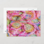Art101 PINK Graffiti  - エキゾチック シェルズ ポストカード (正面/裏面)