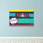 ART ポップ・アートのバルミツワーサインインメモリボード キャンバスプリント (インサイチュ (ウッドフロア))