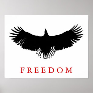 Art ポップ・アートの Freedom Eagle Landingポスター ポスター
