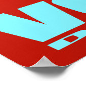 Art ポップ・アートの Red & Aqua Vote Dammit Susan B. Antho ポスター (角)