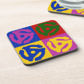 Art ポップ・アートの Vinyl Record 45 RPMインサート コースター (左側)