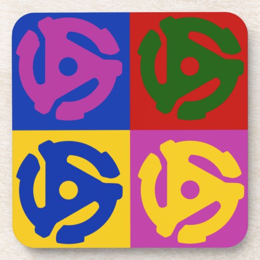 Art ポップ・アートの Vinyl Record 45 RPMインサート コースター (正面)
