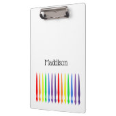 ART、レインボー絵を描ブブラシ、あなたの名前 クリップボード (左)