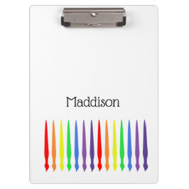 ART、レインボー絵を描ブブラシ、あなたの名前 クリップボード