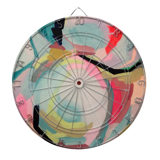 Art Abstract Fluro Acrylic Painting   ダーツボード (正面)