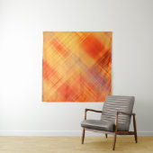 art abstract geometric diagonal lines pattern, blu タペストリー (インサイチュ)