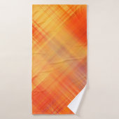 art abstract geometric diagonal lines pattern, blu バスタオル (バスタオル)