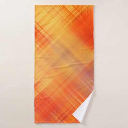 art abstract geometric diagonal lines pattern, blu バスタオル (バスタオル)