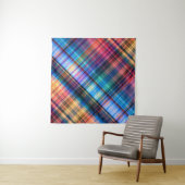 art abstract geometric diagonal pattern rainbow ba タペストリー (インサイチュ(横))