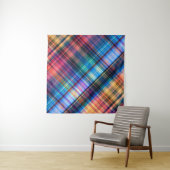 art abstract geometric diagonal pattern rainbow ba タペストリー (インサイチュ)