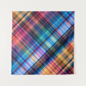 art abstract geometric diagonal pattern rainbow ba タペストリー (正面)