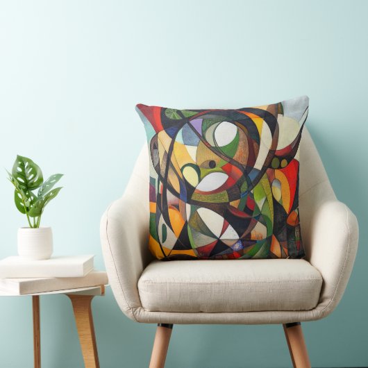 Art abstrait géométrique moderne 🎨 クッション (椅子)