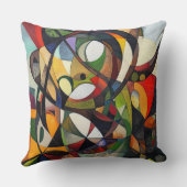 Art abstrait géométrique moderne 🎨 クッション (裏面)