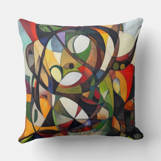 Art abstrait géométrique moderne 🎨 クッション (裏面)