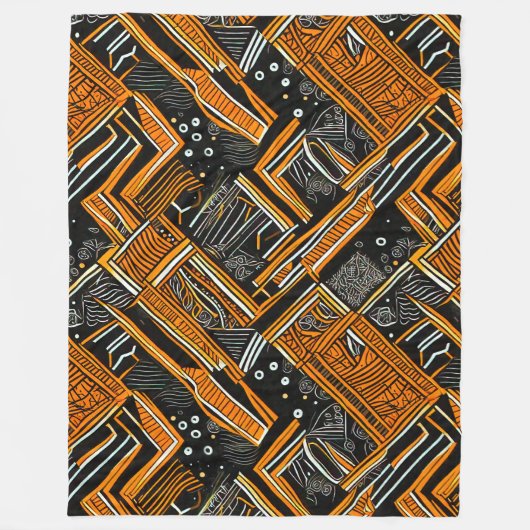 art africain フリースブランケット (正面)
