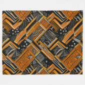 art africain フリースブランケット (正面(横))