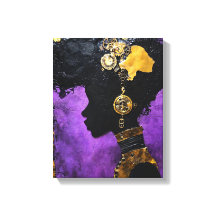 Art_Afrofuturistic Steampunk紫の女性
