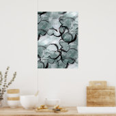 art avant-garde gray, black hand paint ポスター (キッチン)