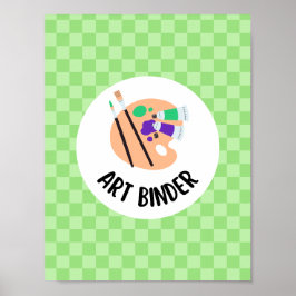 art binder insert - teacher organization ポスター