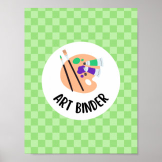 art binder insert - teacher organization ポスター