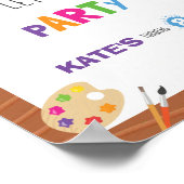 Art Birthday Party - 8x10ウェルカムサイン ポスター (角)