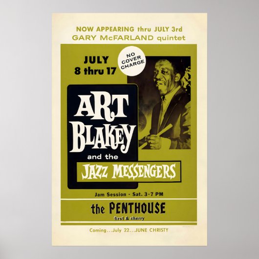 Art Blakey & The Jazz Messengers jazz poster ポスター (正面)