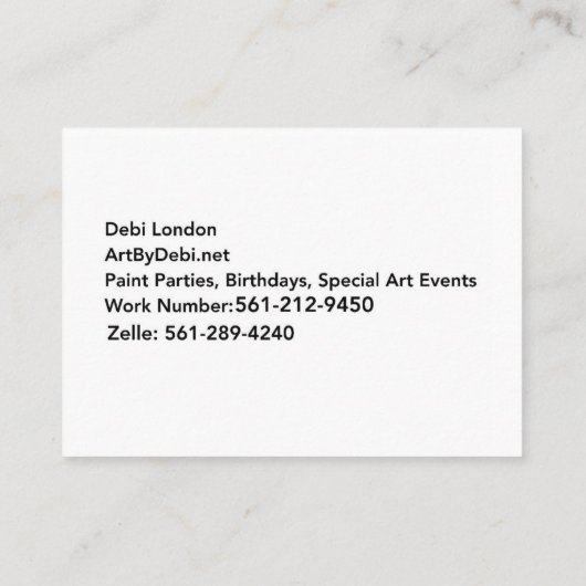 Art Br Debiビギー・カード 名刺 (裏面)